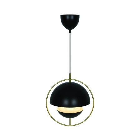 Lampa wisząca  z mosiężnym pierścieniem i czarnym metalowym kloszem Tavia NO2412353003 - Nordlux